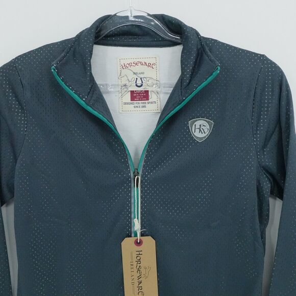 Horseware Ireland‎ Jacket Womens Large Blue Zip Stretchy Equestrian Riding - Picture 2 of 12